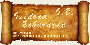 Isidora Biberdžić vizit kartica